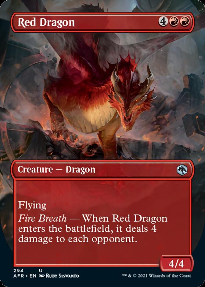 Red Dragon (Borderless Alternate Art) [Dungeons & Dragons: Adventures in the Forgotten Realms] [Foil]