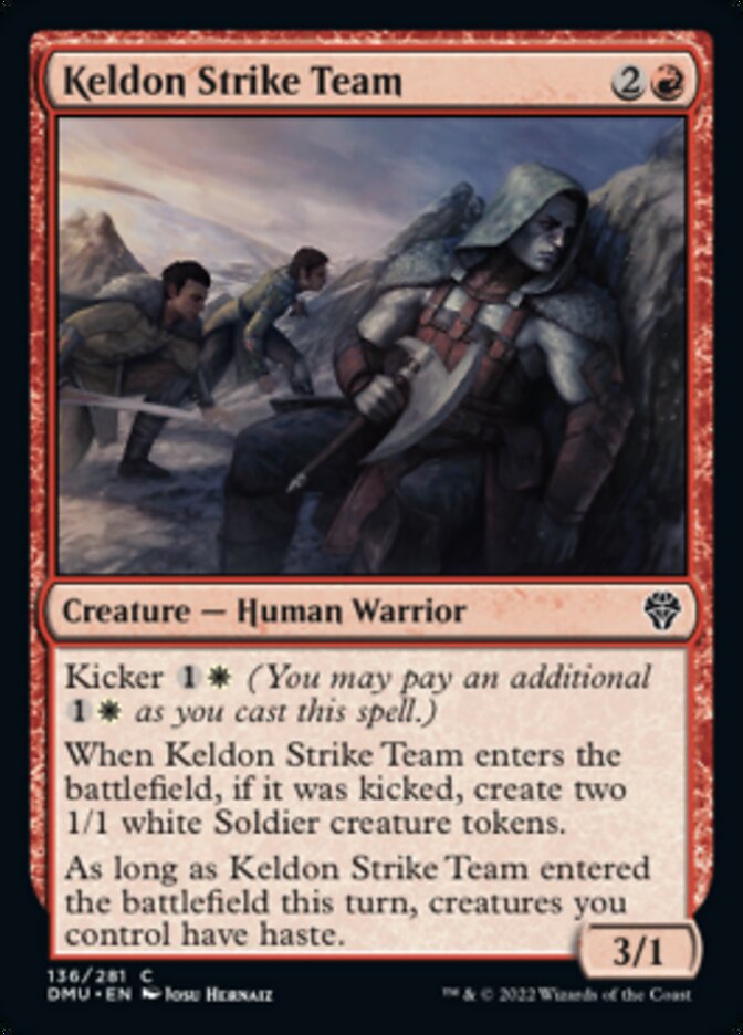 Keldon Strike Team [Dominaria United] [Foil]