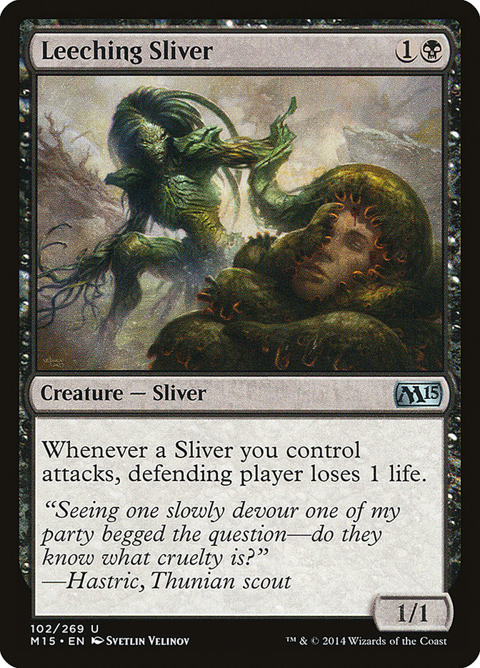 Leeching Sliver [Core Set 2015] [Foil]
