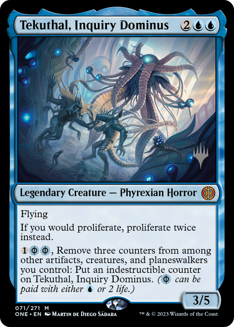 Tekuthal, Inquiry Dominus (Promo Pack) [Phyrexia: All Will Be One Promos] [Foil]