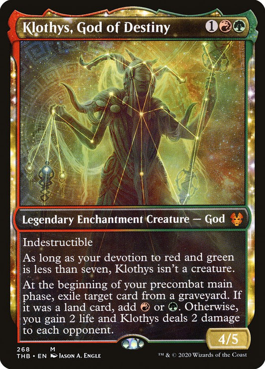Klothys, God of Destiny (Showcase) [Theros Beyond Death] [Foil]