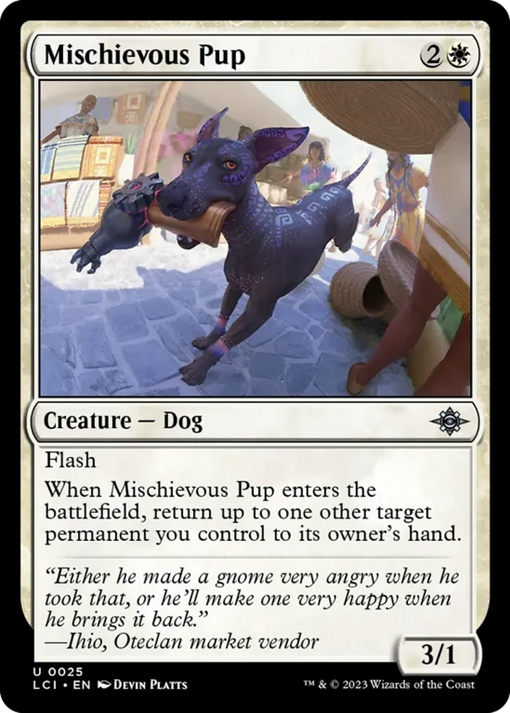 Mischievous Pup [The Lost Caverns of Ixalan] [Foil]