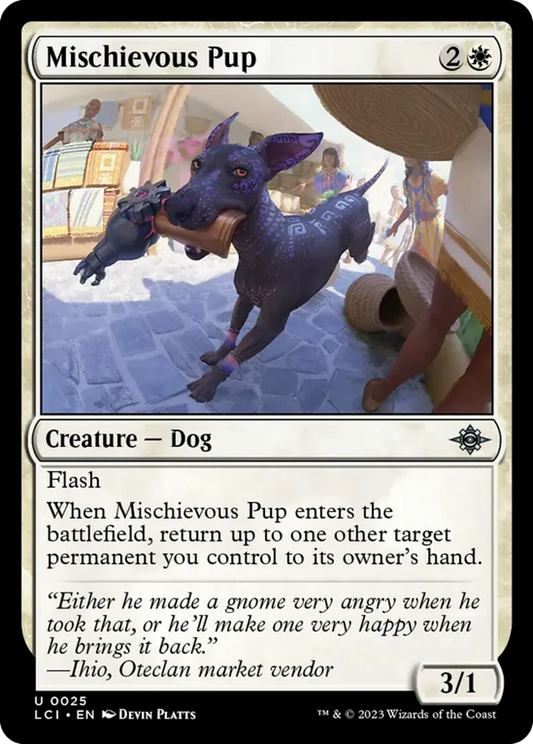 Mischievous Pup [The Lost Caverns of Ixalan] [Foil]