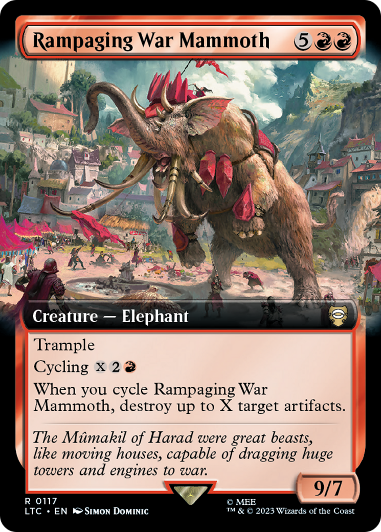 Rampaging War Mammoth (Extended Art) [The Lord of the Rings: Tales of Middle-Earth Commander] [Foil]