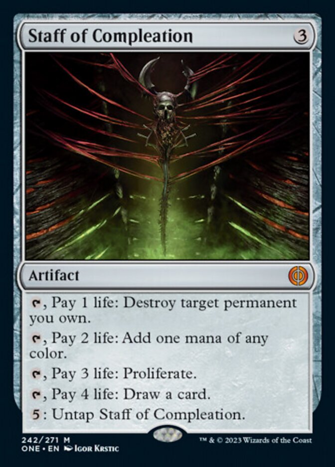 Staff of Compleation [Phyrexia: All Will Be One] [Foil]