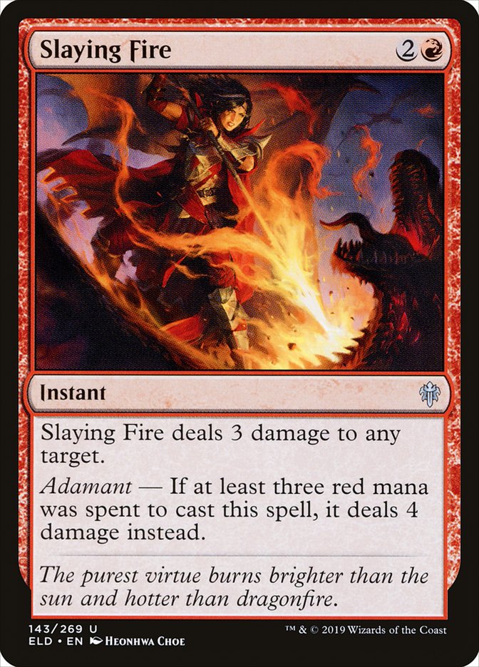 Slaying Fire [Throne of Eldraine] [Foil]
