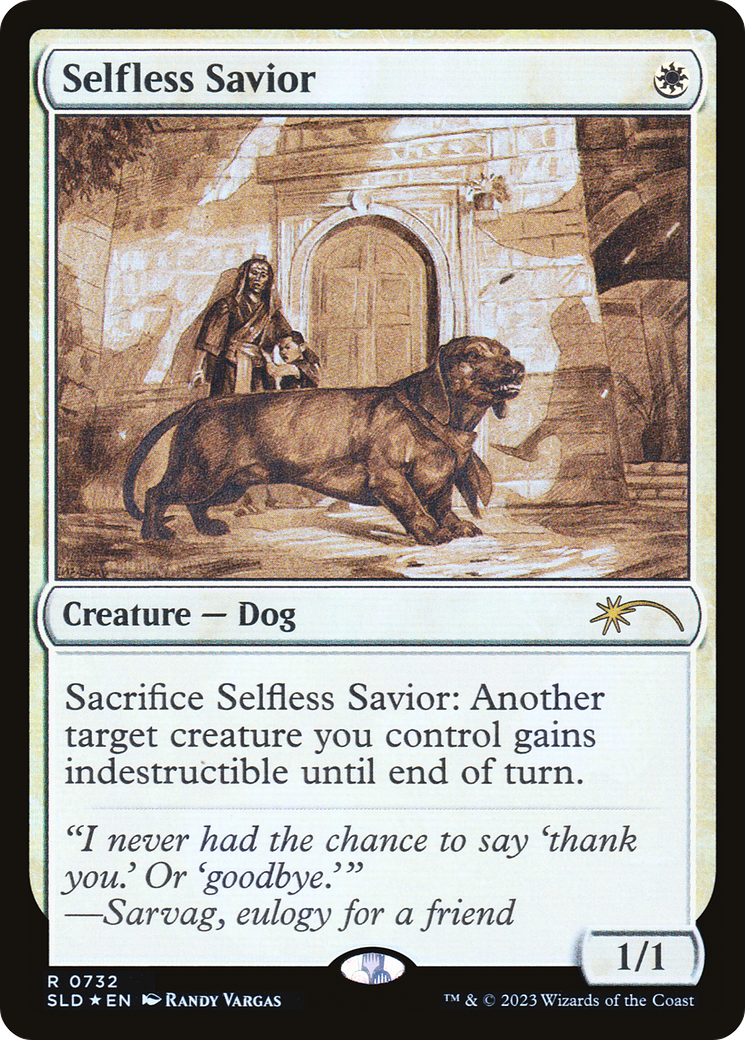 Selfless Savior (Sketch) [Secret Lair Drop Promos] [Foil]