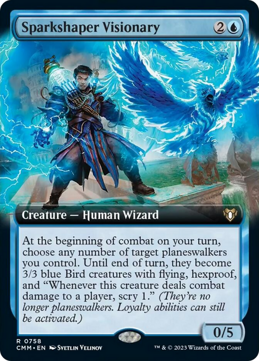 Sparkshaper Visionary (Extended Art) [Commander Masters] [Foil]
