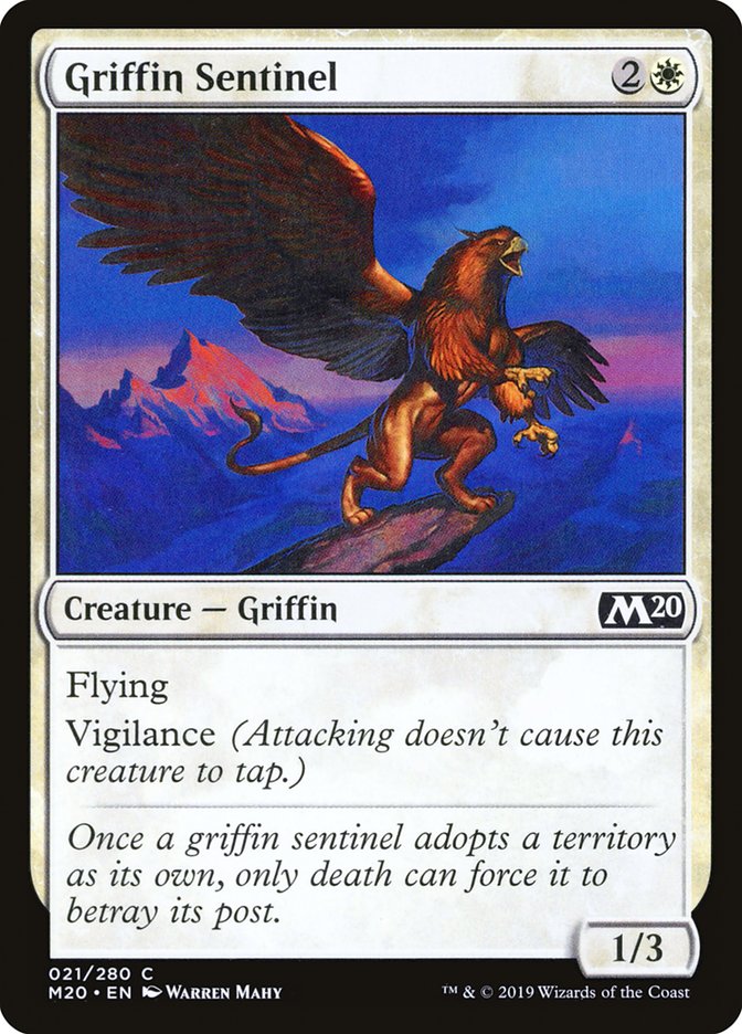Griffin Sentinel [Core Set 2020] [Foil]