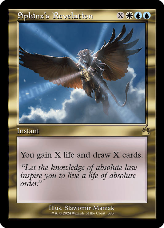 Sphinx's Revelation (Retro Frame) [Ravnica Remastered] [Foil]