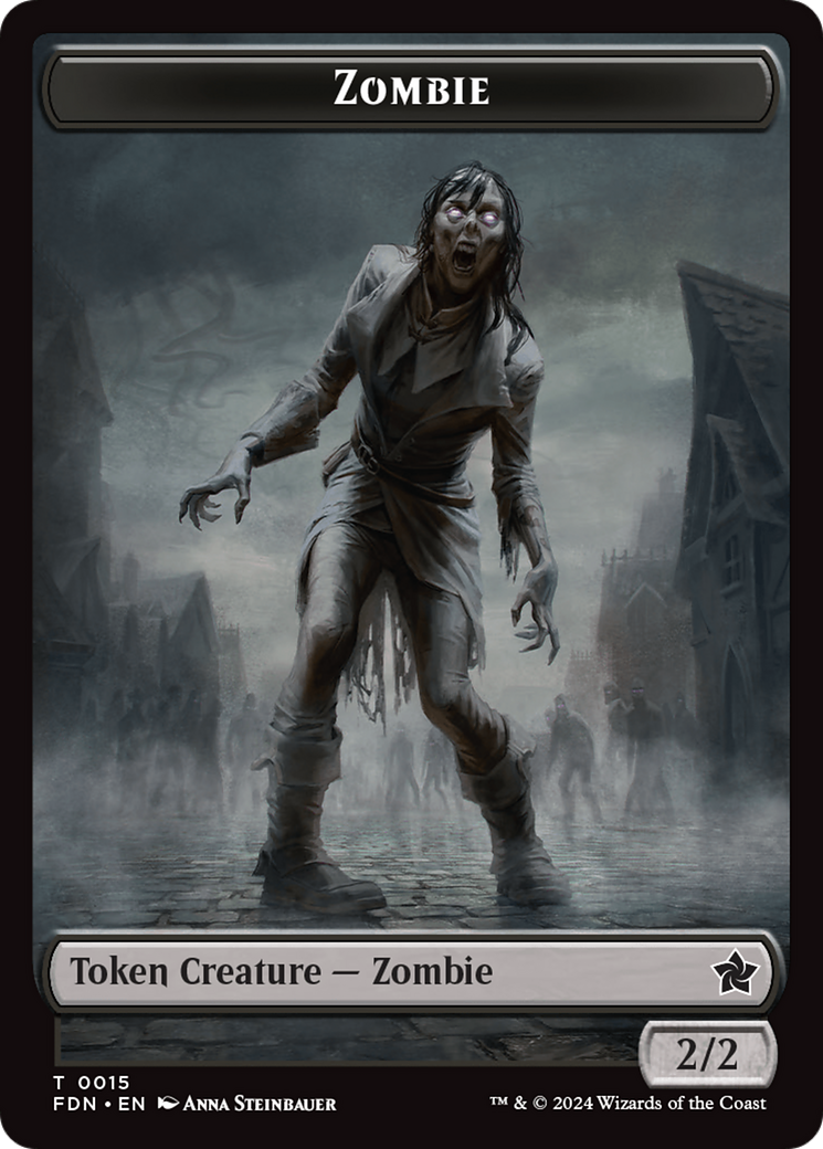 Rat (0014) // Zombie Double-Sided Token [Foundations Tokens] [Foil]
