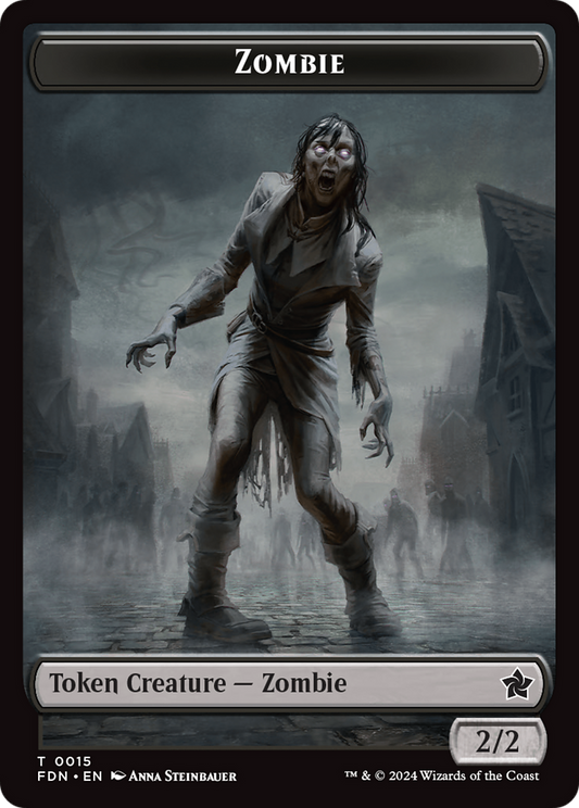 Rat (0014) // Zombie Double-Sided Token [Foundations Tokens] [Foil]