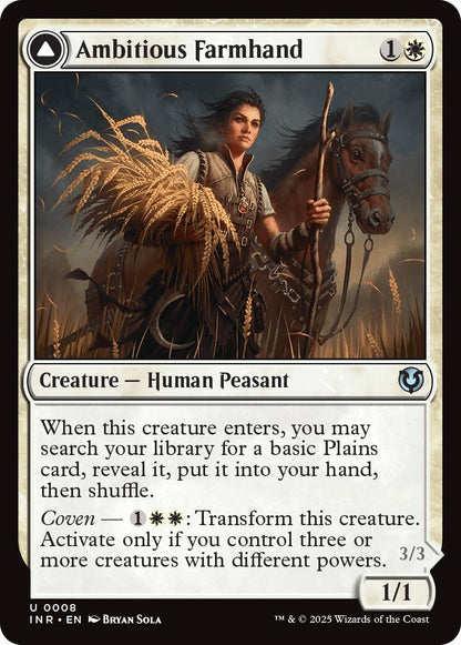 Ambitious Farmhand // Seasoned Cathar [Innistrad Remastered] [Foil]