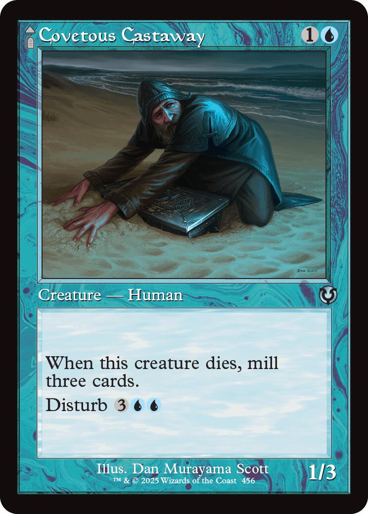 Covetous Castaway // Ghostly Castigator (Retro Frame) [Innistrad Remastered] [Foil]