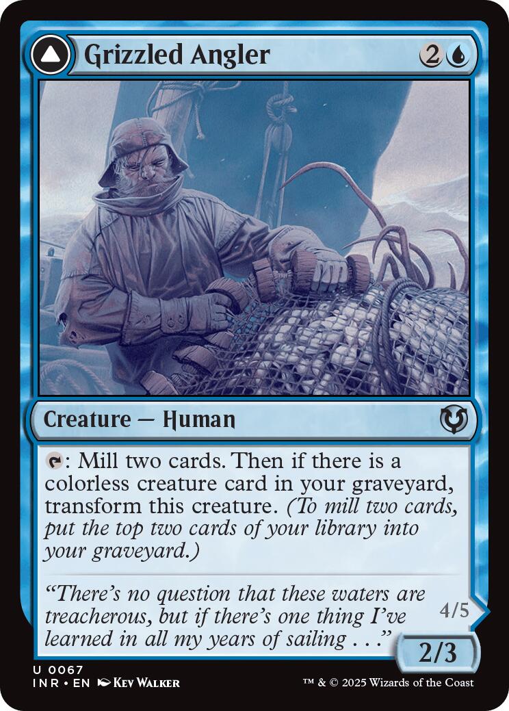 Grizzled Angler // Grisly Anglerfish [Innistrad Remastered] [Foil]