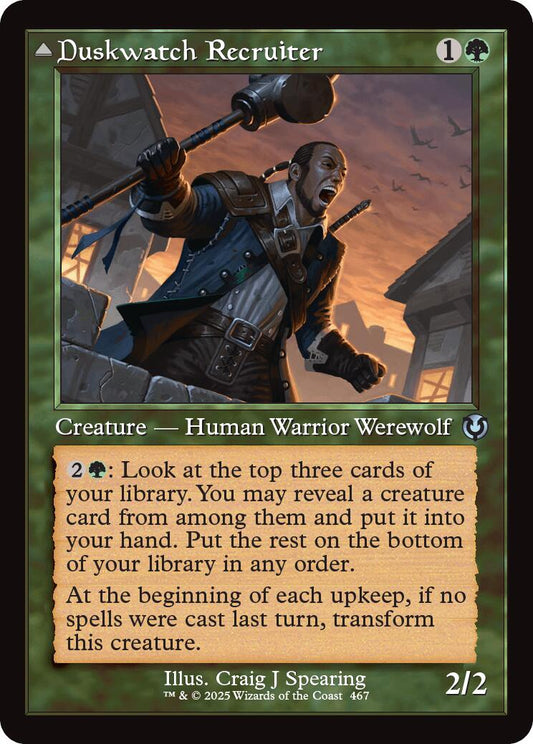 Duskwatch Recruiter // Krallenhorde Howler (Retro Frame) [Innistrad Remastered] [Foil]