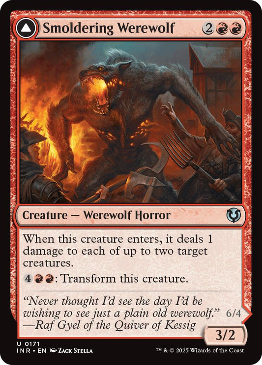 Smoldering Werewolf // Erupting Dreadwolf [Innistrad Remastered] [Foil]