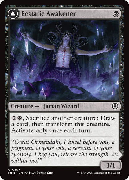 Ecstatic Awakener // Awoken Demon [Innistrad Remastered] [Foil]