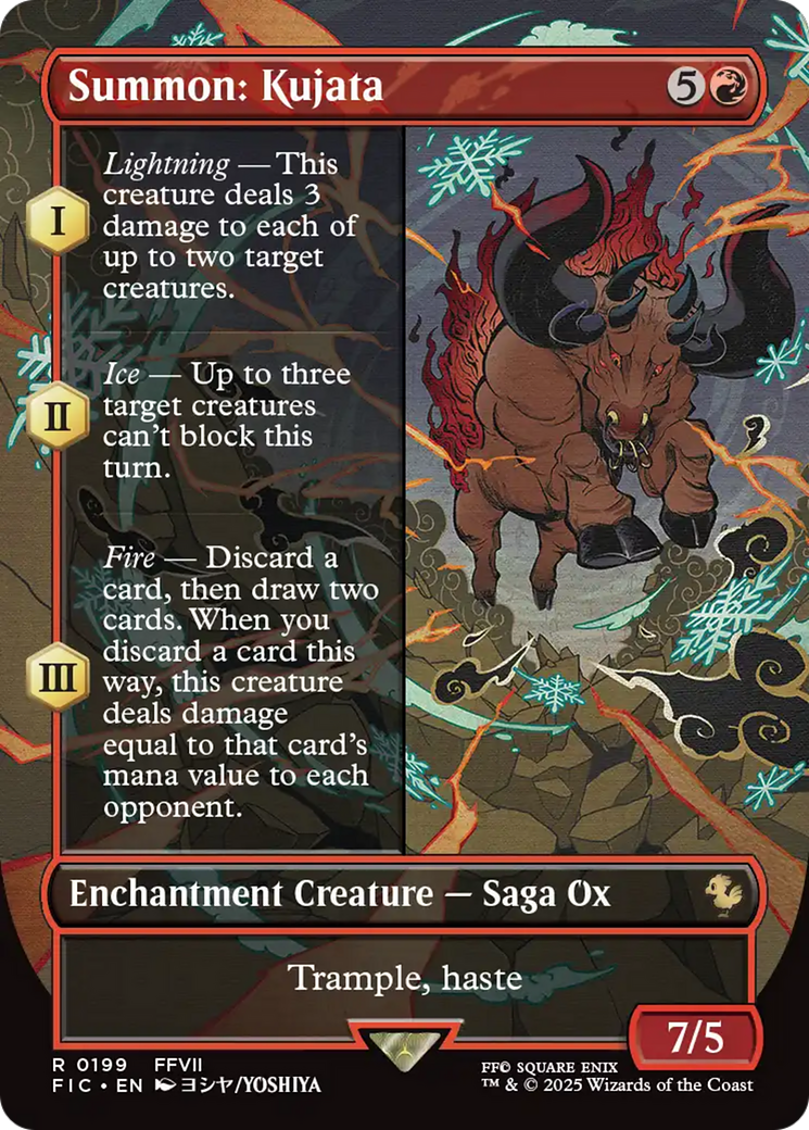 Summon: Kujata (Borderless) [FINAL FANTASY Commander] [Foil]