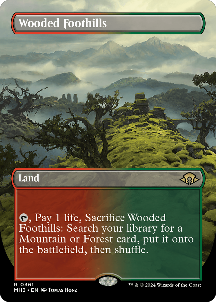 Wooded Foothills (Borderless) [Modern Horizons 3] [Foil]