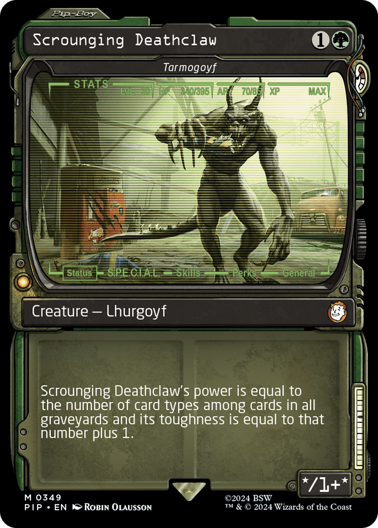 Scrounging Deathclaw - Tarmogoyf (Showcase) [Fallout] [Foil]