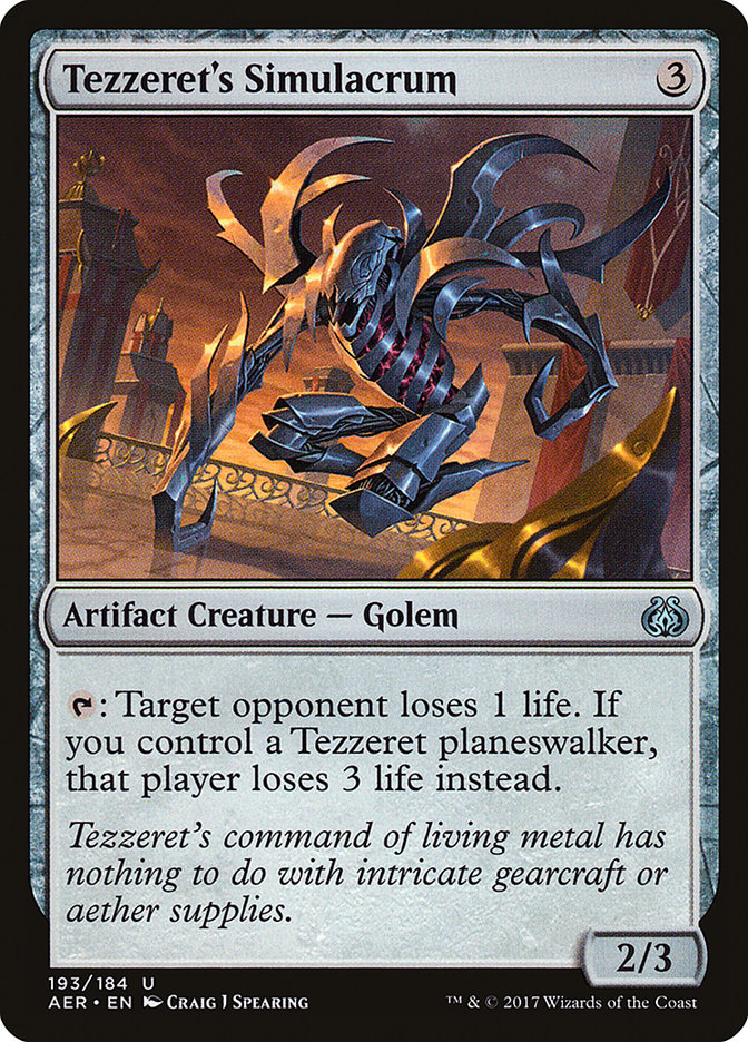 Tezzeret's Simulacrum [Aether Revolt] [Foil]