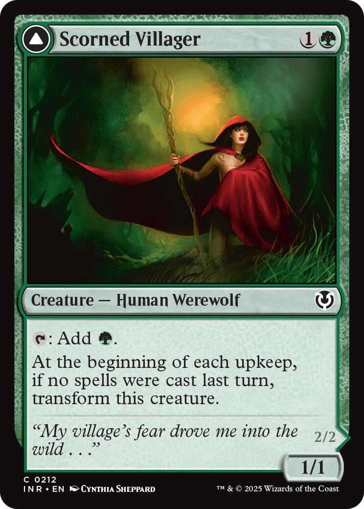 Scorned Villager // Scrounged Scythe [Innistrad Remastered] [Foil]