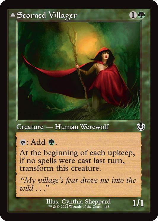 Scorned Villager // Scrounged Scythe (Retro Frame) [Innistrad Remastered] [Foil]