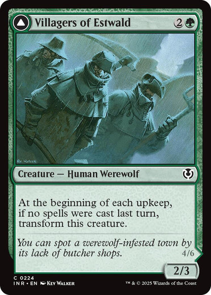 Villagers of Estwald // Howlpack of Estwald [Innistrad Remastered] [Foil]