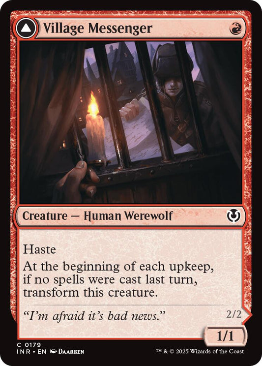 Village Messenger // Moonrise Intruder [Innistrad Remastered] [Foil]