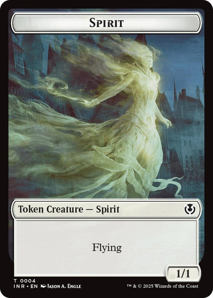 Spirit // Human (0002) Double-Sided Token [Innistrad Remastered Tokens] [Foil]