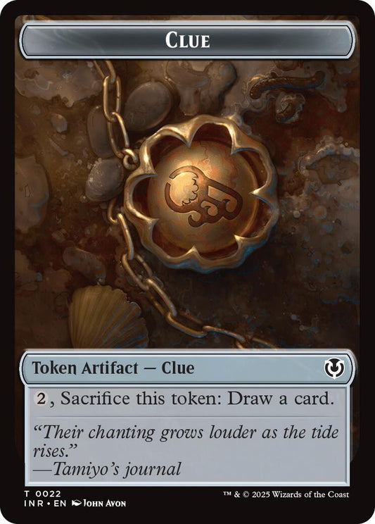 Blood // Clue Double-Sided Token [Innistrad Remastered Tokens] [Foil]