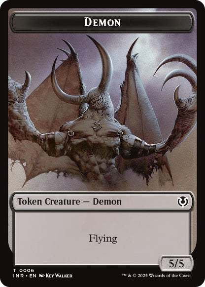 Demon // Human Cleric Double-Sided Token [Innistrad Remastered Tokens] [Foil]