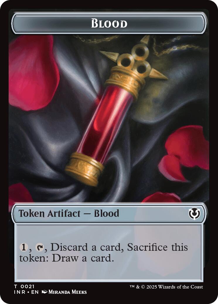 Blood // Vampire (0007) Double-Sided Token [Innistrad Remastered Tokens] [Foil]