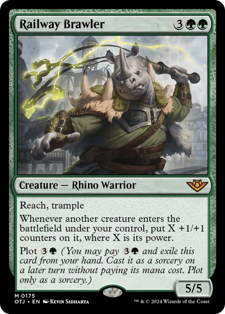 Railway Brawler [Outlaws of Thunder Junction] [Foil]