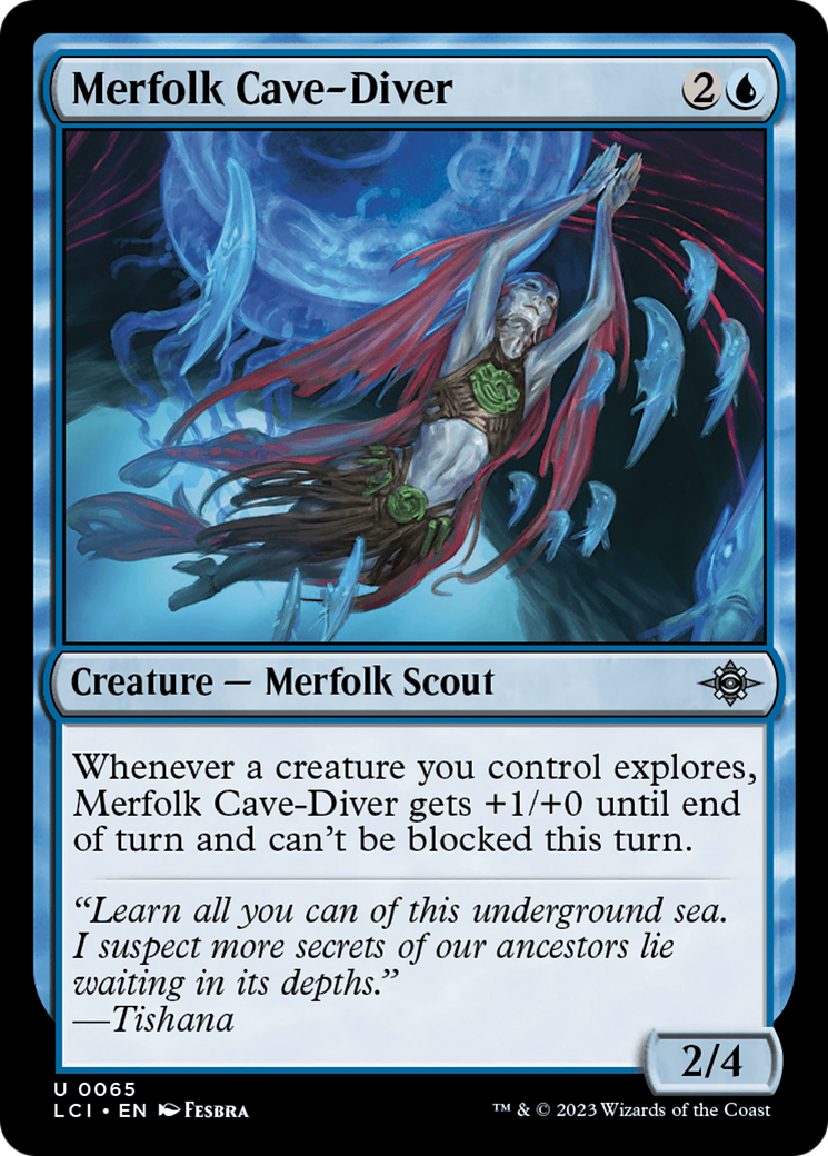 Merfolk Cave-Diver [The Lost Caverns of Ixalan] [Foil]
