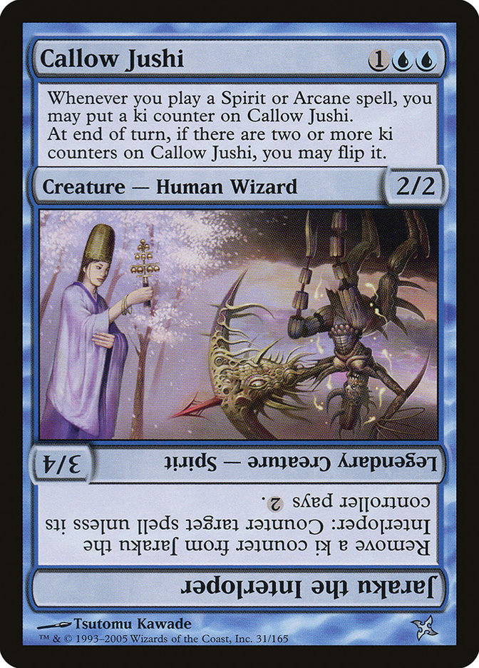 Callow Jushi // Jaraku the Interloper [Betrayers of Kamigawa] [Foil]