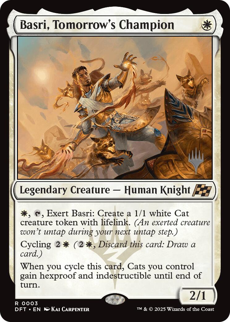 Basri, Tomorrow's Champion (Promo Pack) [Aetherdrift Promos] [Foil]