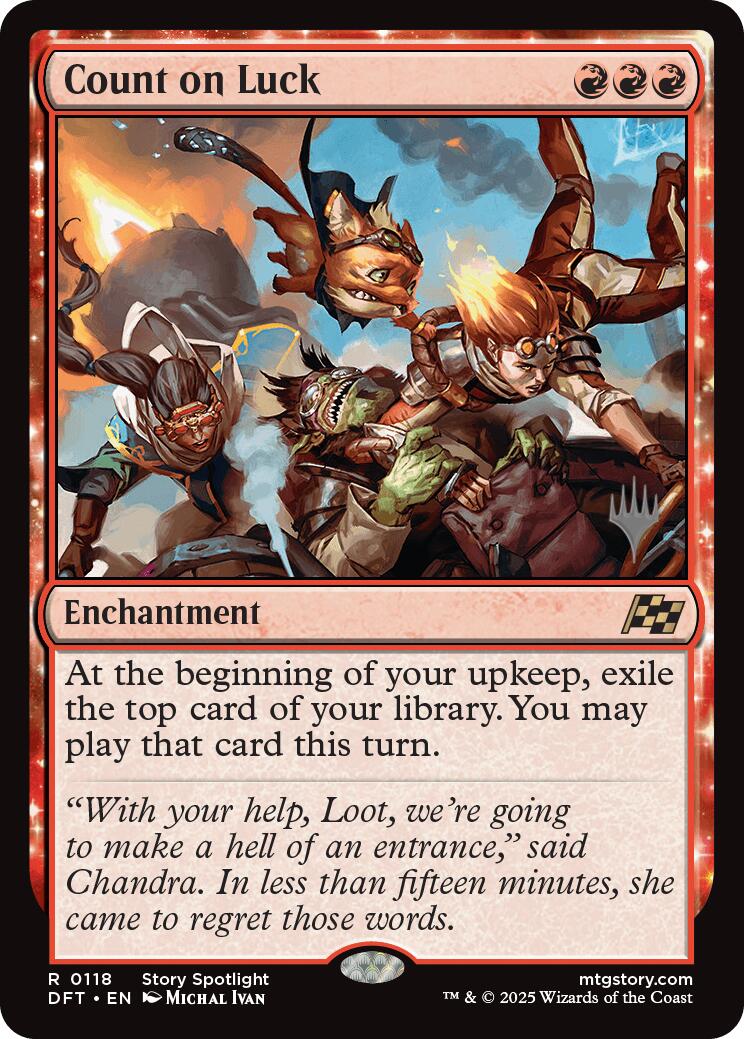 Count on Luck (Promo Pack) [Aetherdrift Promos] [Foil]