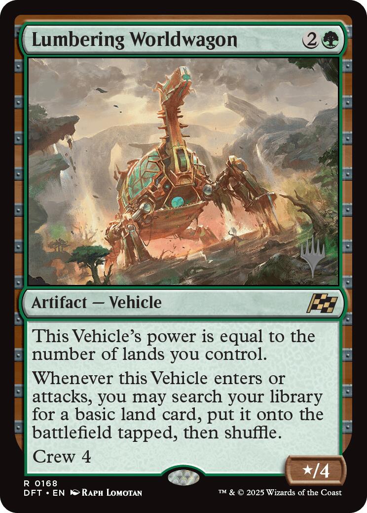 Lumbering Worldwagon (Promo Pack) [Aetherdrift Promos] [Foil]