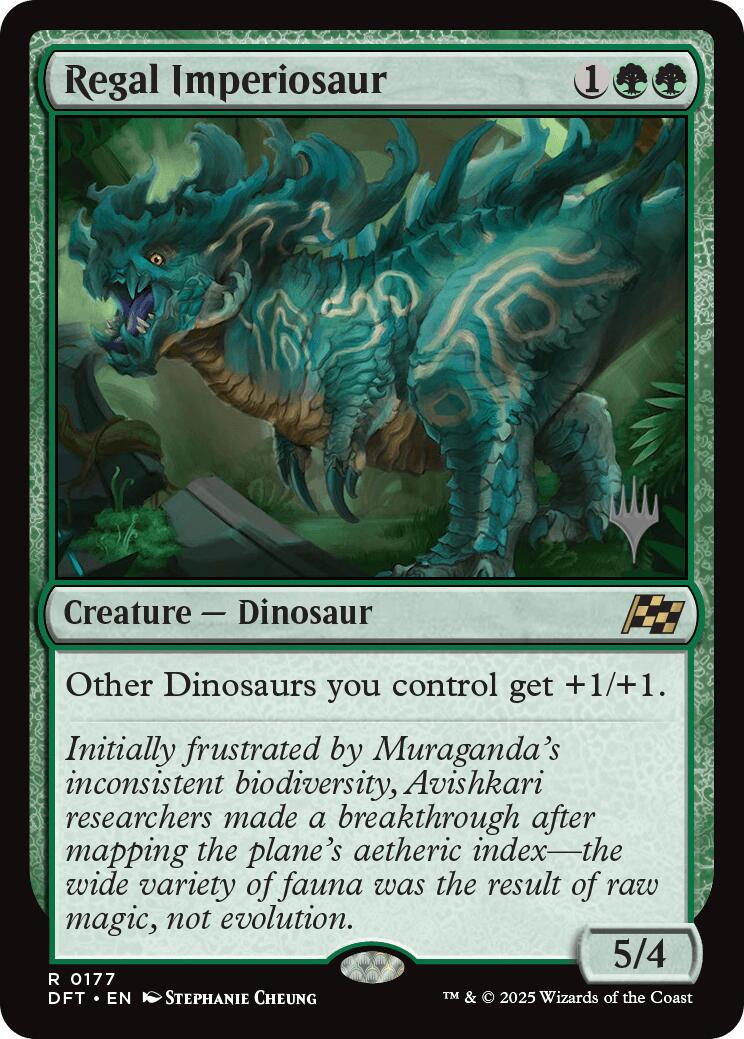 Regal Imperiosaur (Promo Pack) [Aetherdrift Promos] [Foil]