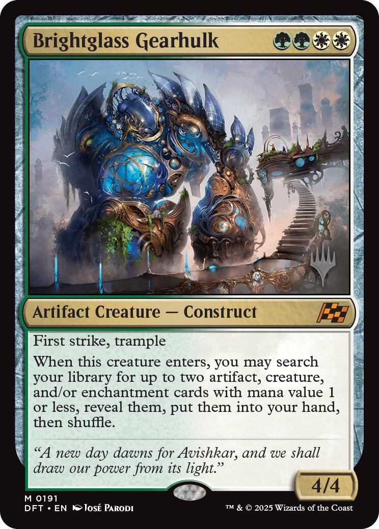 Brightglass Gearhulk (Promo Pack) [Aetherdrift Promos] [Foil]