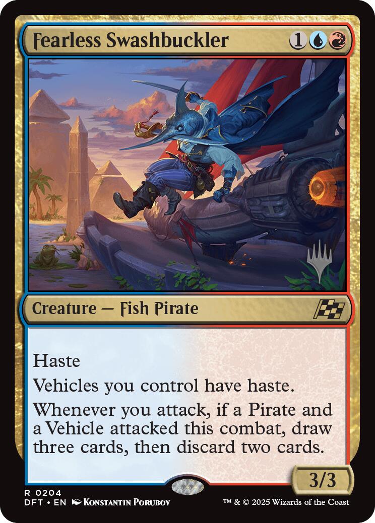 Fearless Swashbuckler (Promo Pack) [Aetherdrift Promos] [Foil]