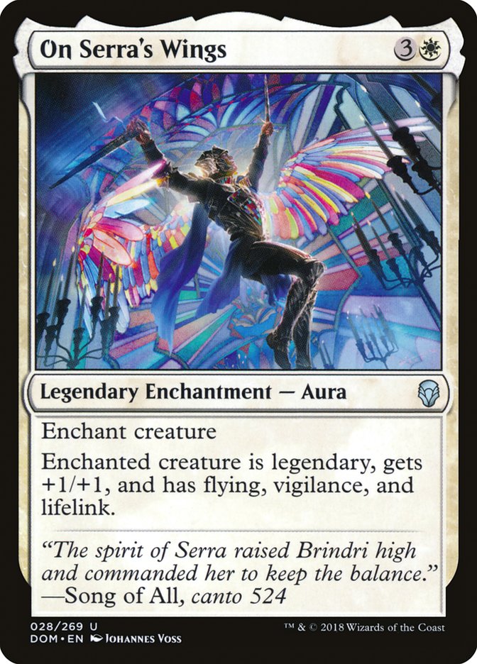 On Serra's Wings [Dominaria] [Foil]