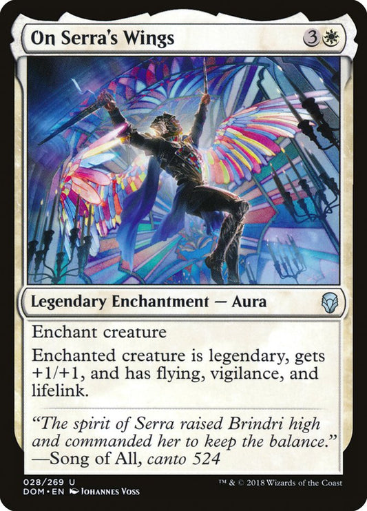 On Serra's Wings [Dominaria] [Foil]