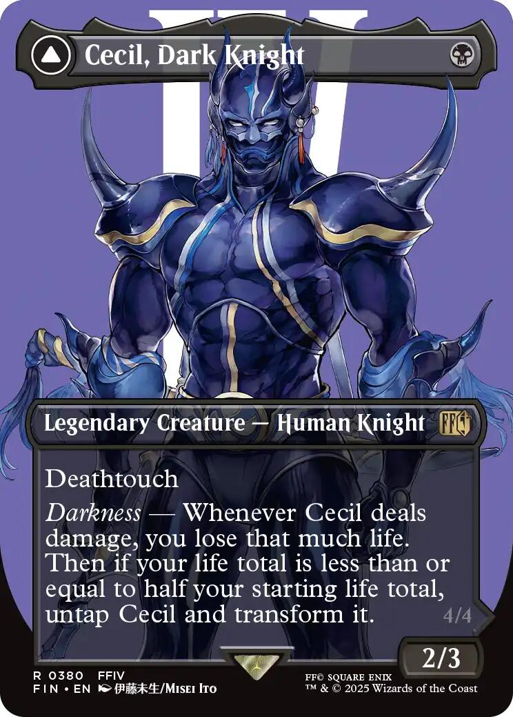 Cecil, Dark Knight // Cecil, Redeemed Paladin (Borderless) [FINAL FANTASY] [Foil]