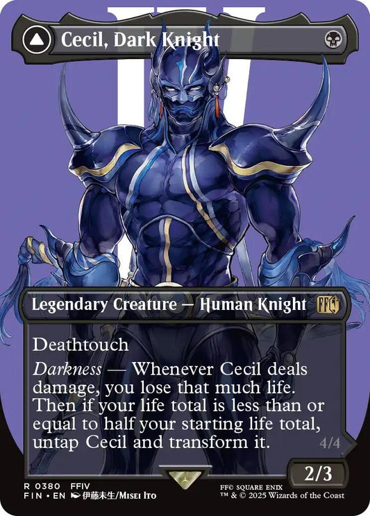 Cecil, Dark Knight // Cecil, Redeemed Paladin (Borderless) [FINAL FANTASY] [Foil]