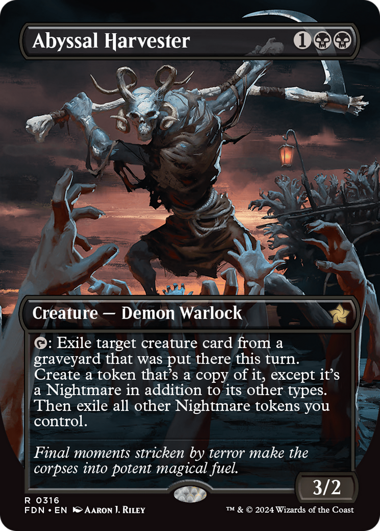 Abyssal Harvester (Borderless) [Foundations] [Foil]