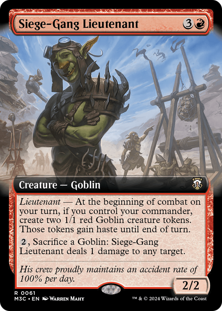 Siege-Gang Lieutenant (Extended Art) [Modern Horizons 3 Commander] [Foil]
