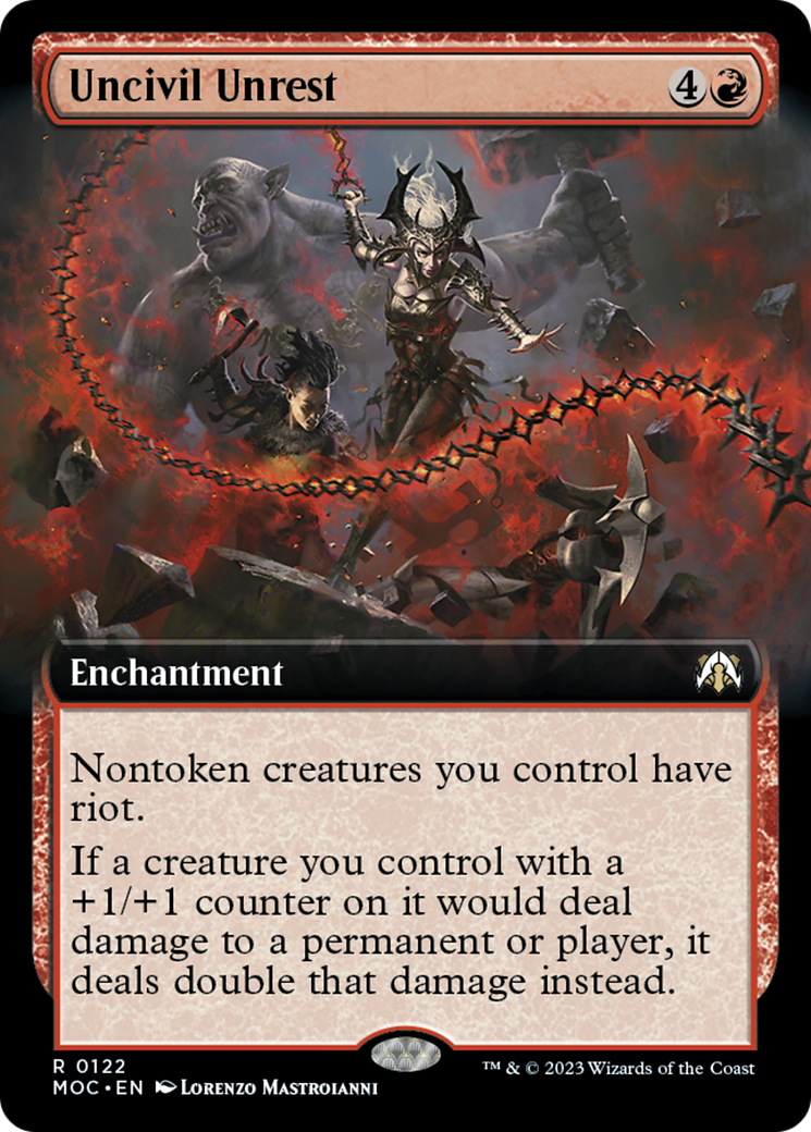 Uncivil Unrest (Extended Art) [March of the Machine Commander] [Foil]
